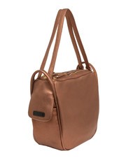 LESAC TRIO Rucsac din piele metalizata bronz - Genți femei - 3