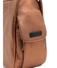 LESAC TRIO Rucsac din piele metalizata bronz - Genți femei - 7