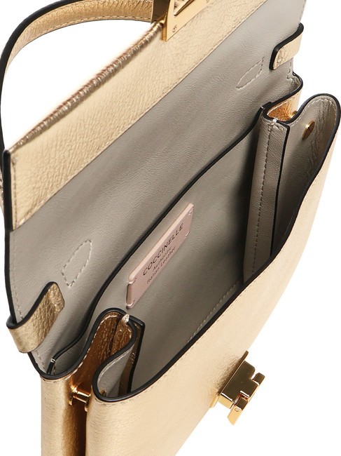 ARLETTIS Mini geanta din piele texturata de aur - Genți femei