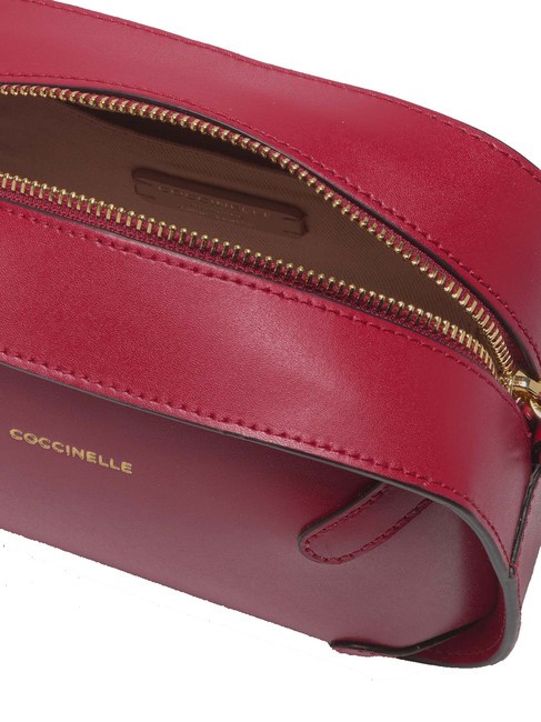 MALETA CALF Geanta mini de umar, din piele sangrie - Genți femei