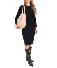 LESAC TRIO  Rucsac din piele ciocanita trandafir - Genți femei - 5