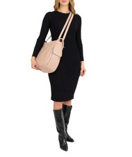 LESAC TRIO  Rucsac din piele ciocanita trandafir - Genți femei - 7