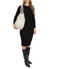 LESAC TRIO  Rucsac din piele ciocanita alb - Genți femei - 4