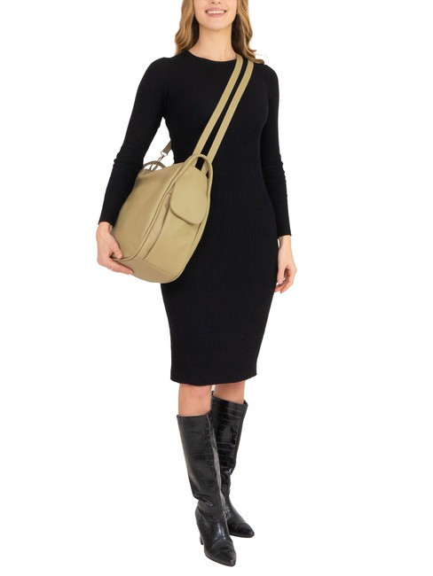 TRIO  Rucsac din piele ciocanita porumbel - Genți femei