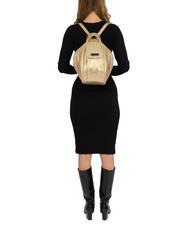 LESAC TRIO Rucsac din piele metalizata aur - Genți femei - 5