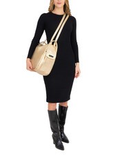 LESAC TRIO Rucsac din piele metalizata aur - Genți femei - 6