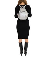 LESAC TRIO Rucsac din piele metalizata argint - Genți femei - 5