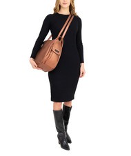 LESAC TRIO Rucsac din piele metalizata bronz - Genți femei - 6