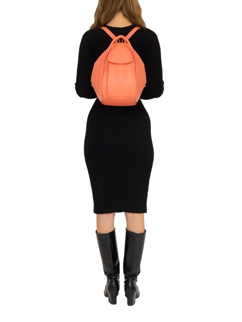 TRIO Rucsac din piele Nappa somon închis - Genți femei