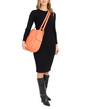 LESAC TRIO Rucsac din piele Nappa somon închis - Genți femei - 6