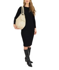 LESAC TRIO Rucsac din piele Nappa cremă - Genți femei - 4