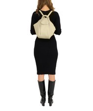 LESAC TRIO Rucsac din piele Nappa cremă - Genți femei - 5