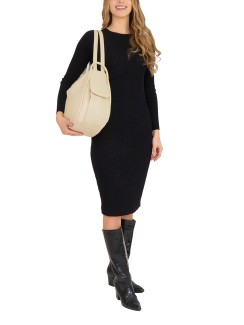 TRIO Rucsac din piele Nappa cremă - Genți femei