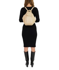 LESAC TRIO Rucsac din piele Nappa bej - Genți femei - 5