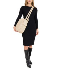 LESAC TRIO Rucsac din piele Nappa bej - Genți femei - 6