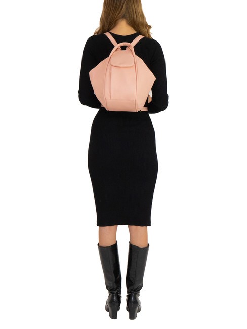 TRIO Rucsac din piele Nappa roz praf - Genți femei