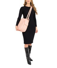 LESAC TRIO Rucsac din piele Nappa roz praf - Genți femei - 6