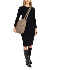 LESAC TRIO Rucsac din piele Nappa noroi - Genți femei - 6