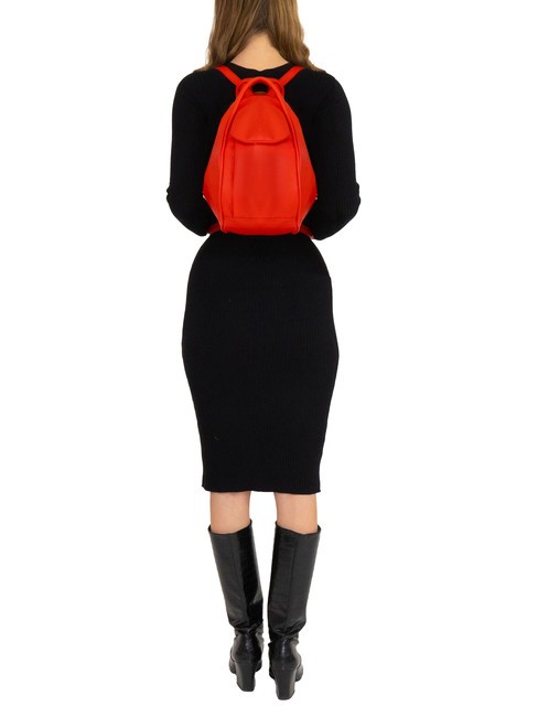 TRIO Rucsac din piele Nappa roșu30 - Genți femei