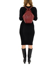 LESAC TRIO Rucsac din piele Nappa Burgundia - Genți femei - 5