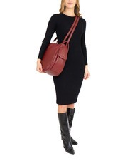 LESAC TRIO Rucsac din piele Nappa Burgundia - Genți femei - 6