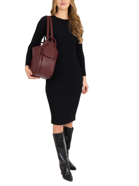 TRIO Rucsac din piele Nappa visiniu închis - Genți femei