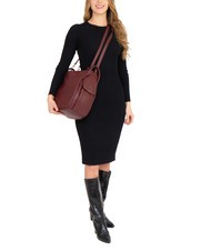 LESAC TRIO Rucsac din piele Nappa visiniu închis - Genți femei - 6