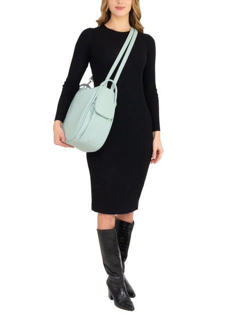 TRIO Rucsac din piele Nappa verde salvie mediu - Genți femei