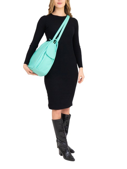 TRIO Rucsac din piele Nappa verde salvie deschis - Genți femei