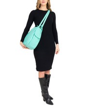 LESAC TRIO Rucsac din piele Nappa verde salvie deschis - Genți femei - 6