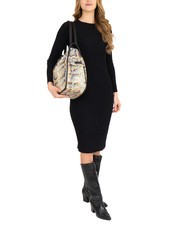 LESAC TRIO Geanta rucsac din piele St python piton gri - Genți femei - 4