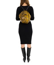 LESAC TRIO Geanta rucsac din piele St python piton maro - Genți femei - 5