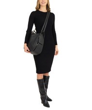 LESAC TRIO  Rucsac din piele ciocanita negru25 - Genți femei - 6