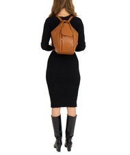 LESAC TRIO  Rucsac din piele ciocanita piele25 - Genți femei - 6