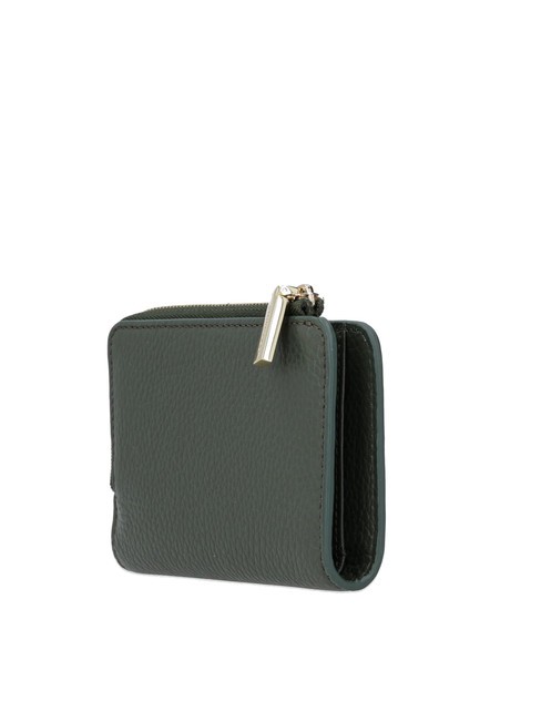 METALLIC SOFT Portofel mic din piele algele - Portofele femei