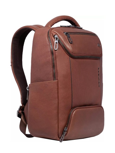 CRONUS  Rucsac pentru PC de 13", din piele BROWN - Rucsacuri pentru laptop
