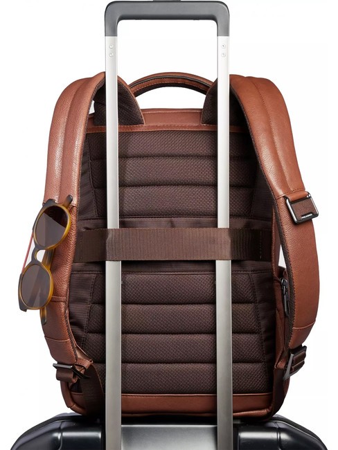 CRONUS  Rucsac pentru PC de 13", din piele BROWN - Rucsacuri pentru laptop