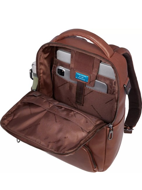 CRONUS  Rucsac pentru PC de 13", din piele BROWN - Rucsacuri pentru laptop