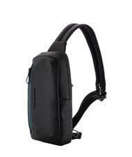 PIQUADRO CORNER SPECIALE GOMMATO  Rucsac cu un singur umăr negru - Rucsacuri pentru laptop - 6