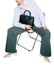 FURLA GARDENIA Geanta de mana din piele cu imprimeu Andromeda negru - Genți femei - 3