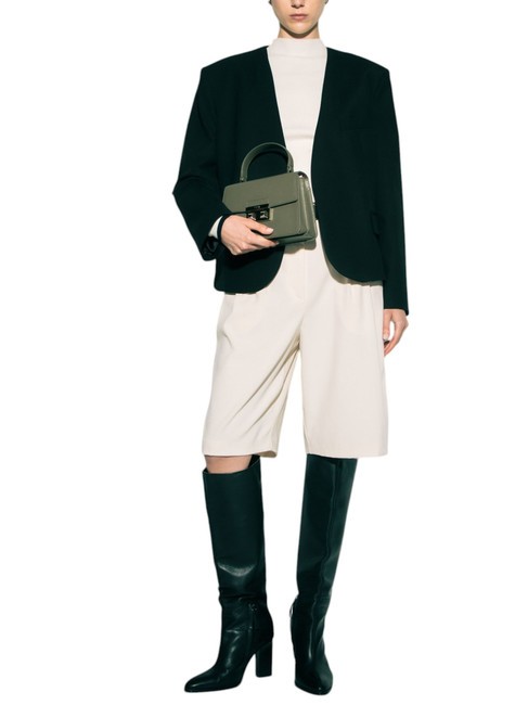 BELLA Geanta mica din piele St Andromeda salvie - Genți femei