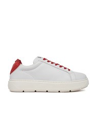 LOVE MOSCHINO BOLD 40 Tenisi din piele alb roșu - Pantofi femei - 2