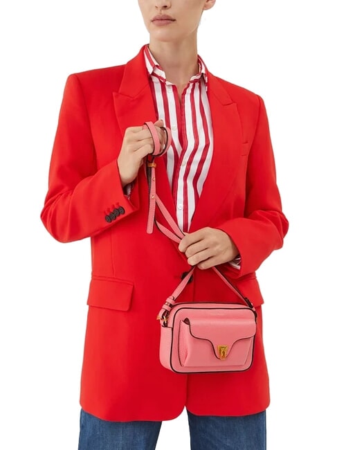 BEAT SOFT Mini geanta din piele texturata hiperroz - Genți femei