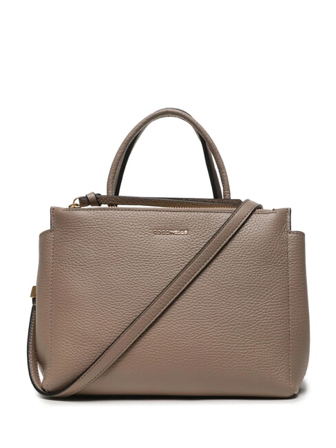 ARLETTIS Geanta de mana din piele ciocanita taupe cald - Genți femei