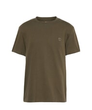 TIMBERLAND SS DUNRIVER CREW Tricou din bumbac frunze verde-cassel pământ - tricou - 4