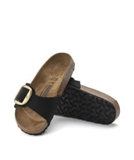BIRKENSTOCK MADRID BIG BUCKLE Papuc din piele nubuck negru - Pantofi femei - 6