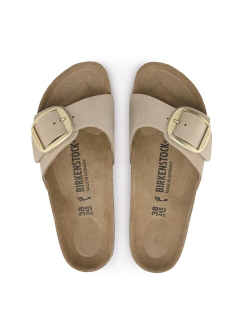 MADRID BIG BUCKLE Papuc din piele nubuck castel de nisip - Pantofi femei