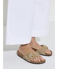 BIRKENSTOCK MADRID BIG BUCKLE Papuc din piele nubuck castel de nisip - Pantofi femei - 7