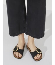 BIRKENSTOCK MADRID BIG BUCKLE Papuc din piele nubuck negru - Pantofi femei - 7