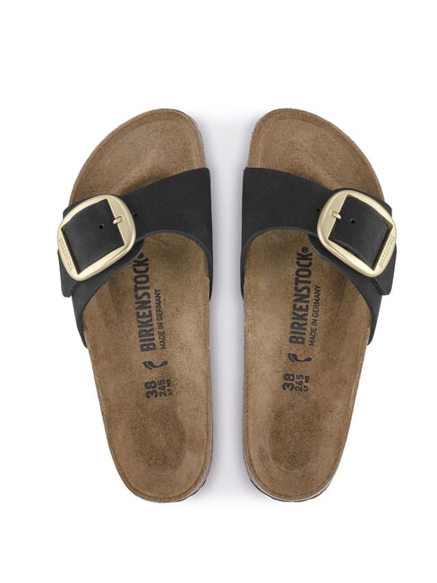 MADRID BIG BUCKLE Papuc din piele nubuck negru - Pantofi femei